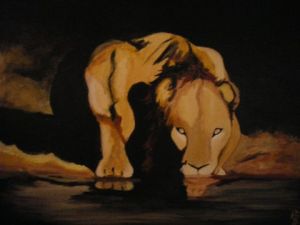 Voir le détail de cette oeuvre: Un lion dans la nuit